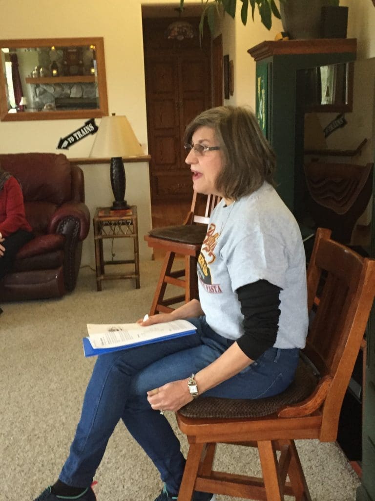 Susan Watson, hostess, gives us some background on Sicilian cooking.